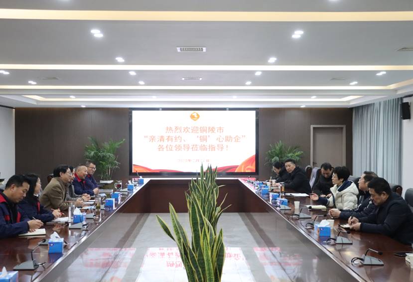 楊文萍到公司開展“親清有約、‘銅’心助企”走訪調研